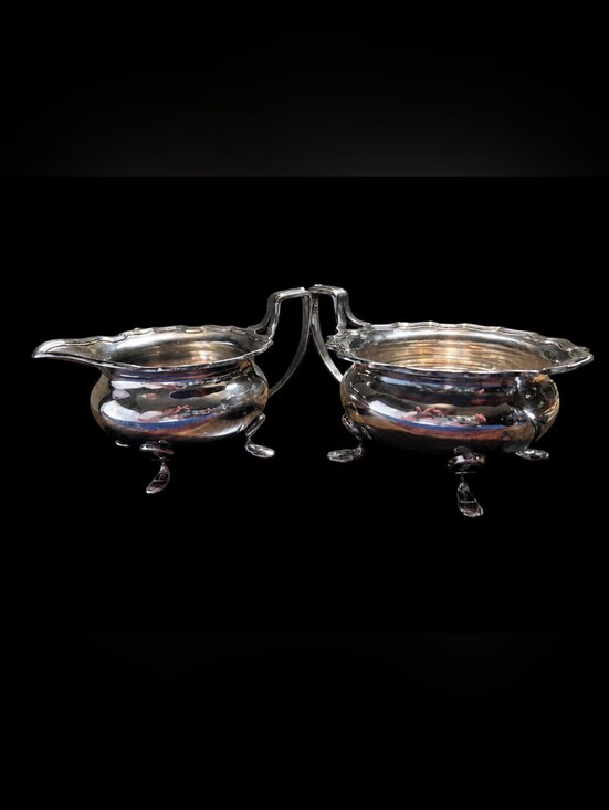 Elkington & Co Other - Elkington & Co Vintage Sugar And Cream Bowl Set Silver Plated 25588